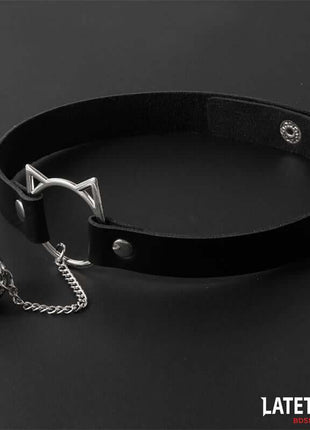 choker with cat ear hoop and bell