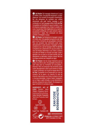 200 ml Massage Gel Hot Passion bottle with warming effect for sensual full-body massage