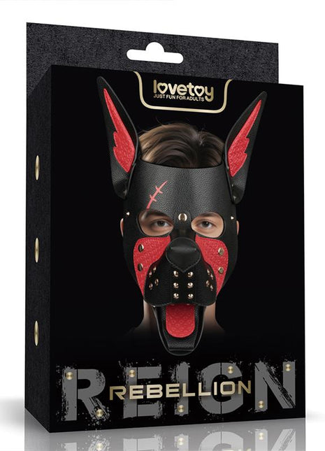 Rebellion Reign Scarred Alpha Pup Mask Red