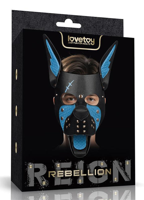 Rebellion Reign Scarred Alpha Pup Mask Blue