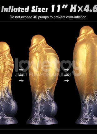Dual Density Silicone Inflatable Dildo 8