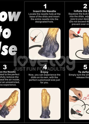 Dual Density Silicone Inflatable Dildo 8
