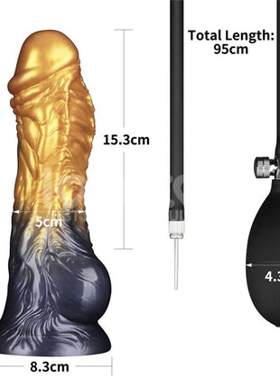 Dual Density Silicone Inflatable Dildo 8
