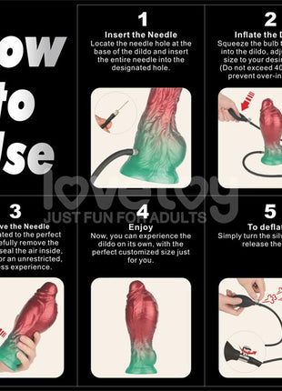 Dual Density Silicone Inflatable Dildo 8