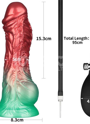 Dual Density Silicone Inflatable Dildo 8