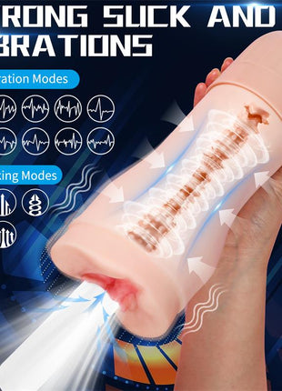 Masturbator with Vibration and Sucking Efect Suctroker V10 X