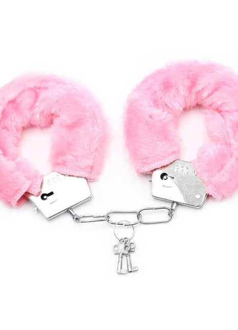 Furry Metal Handcuffs Pink