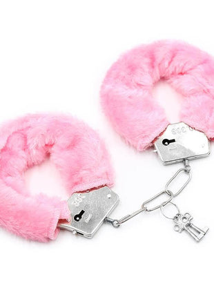 Furry Metal Handcuffs Pink