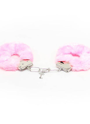 Furry Metal Handcuffs Pink