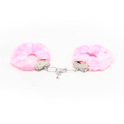 Furry Metal Handcuffs Pink