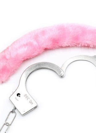 Furry Metal Handcuffs Pink