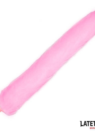Pink Silicone Fox Tail Anal Plug Pink