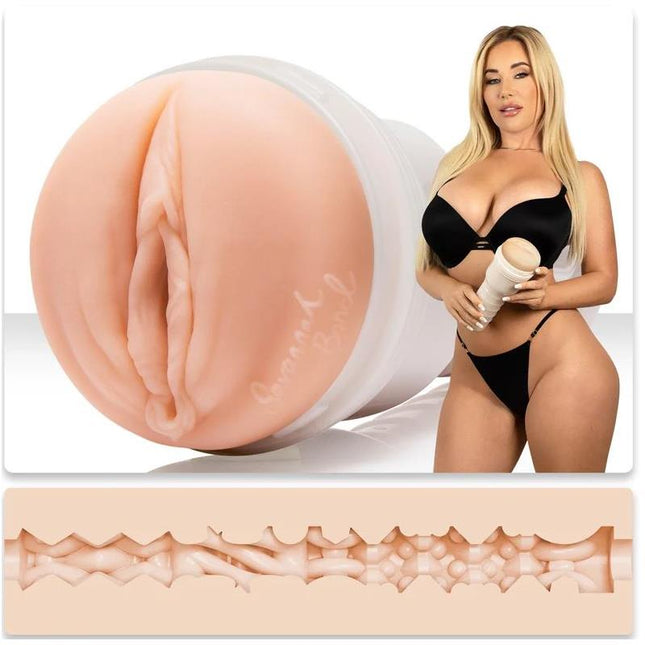 Girls Savannah Bond masturbator sleeve by Fleshlight with SuperSkin material and realistic vagina-style design