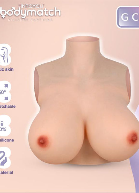 Boodie Realistic Breast Form G Cup Liquid Silicone