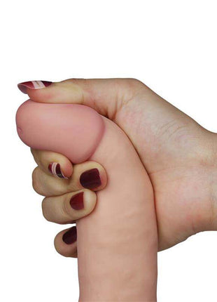 Ultra Soft Dude realistic dildo with vibration and suction base in 7.5 flesh tone