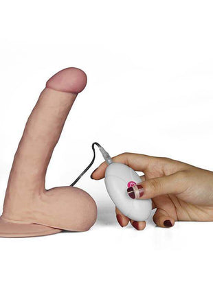 Ultra Soft Dude realistic flesh tone dildo with vibration and suction base