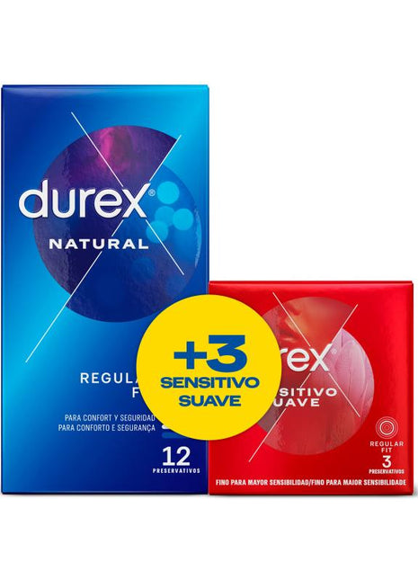 Duplo Condoms Natural 12 units Sensitive 3 units