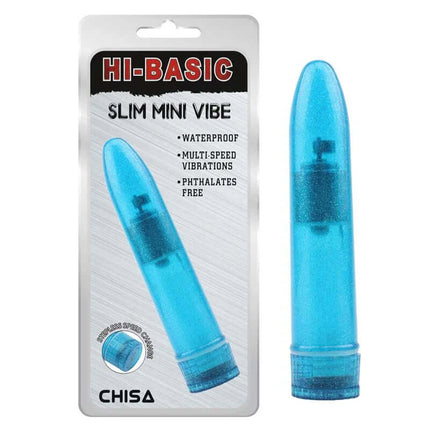 Slim Mini Vibe Blue: Multivibration Waterproof Vibrator