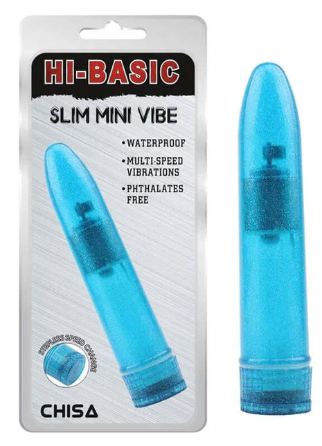 Slim Mini Vibe Blue: Multivibration Waterproof Vibrator