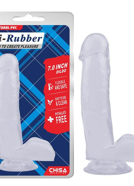 Dildo Hi-Rubber 7 Clear