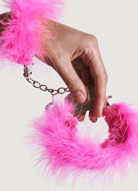Cufs Metal and Feathers Pink