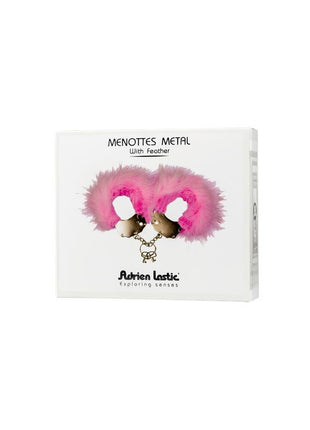 Cufs Metal and Feathers Pink