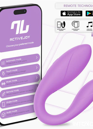 Couple Toy with App Flexible Silicone Lavender