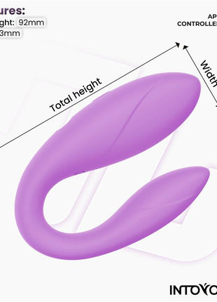 Couple Toy with App Flexible Silicone Lavender