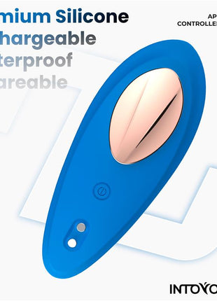 Panty Vibrator with App Silicone Blue