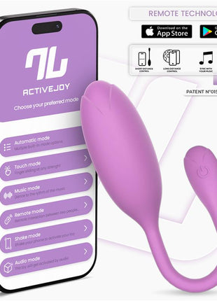 Logan Vibrating Egg with App Unibody Silicone Purple