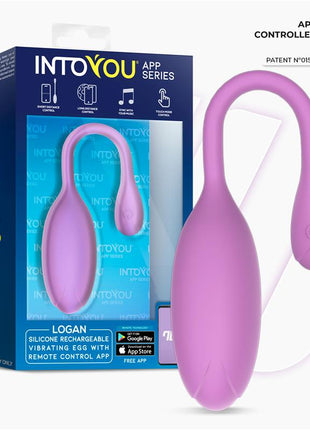 Logan Vibrating Egg with App Unibody Silicone Purple