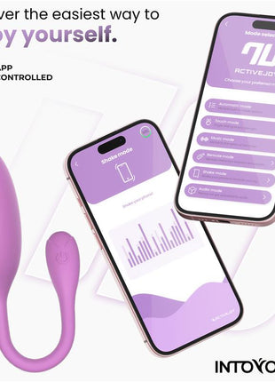 Logan Vibrating Egg with App Unibody Silicone Purple