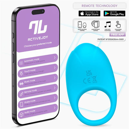 Ringo Vibrating Ring with App Unibody Blue
