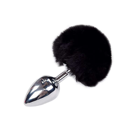 Metal Anal Plug with Pompon L