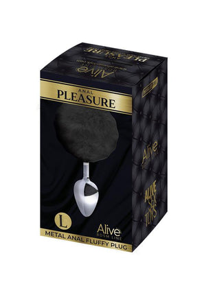Metal Anal Plug with Pompon L