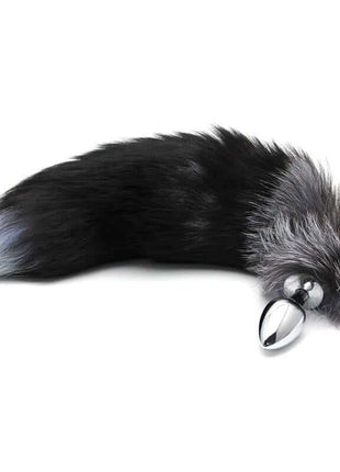 Black And White Fox Tail Plug M