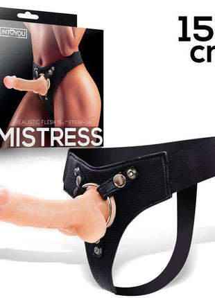 Mistress Elastic Strap on with Silicone Dildo 154 cm Flesh