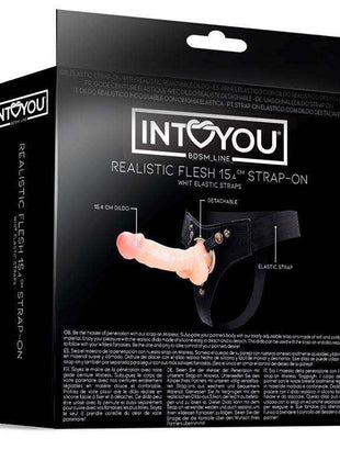 Mistress Elastic Strap on with Silicone Dildo 154 cm Flesh