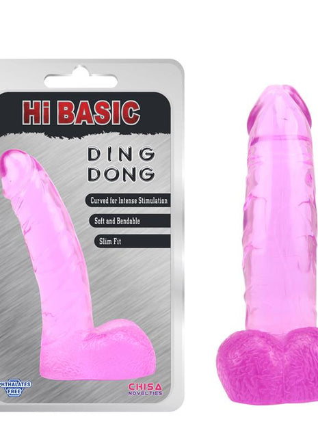 Dildo Ding Dong Clear Pink