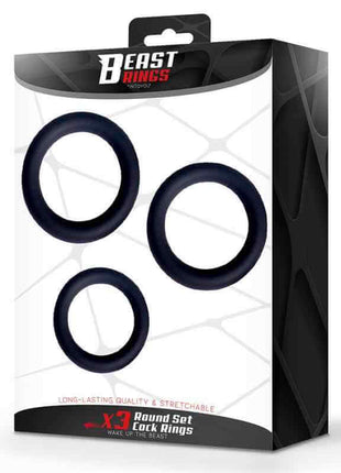 Set of 3 Penis Rings Silicone S, M and L