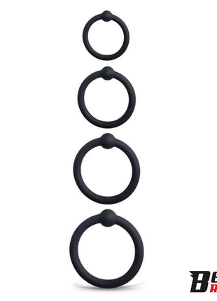 Set of 4 Penis Rings Silicone S, M, L and XL
