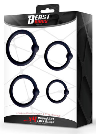Set of 4 Penis Rings Silicone S, M, L and XL