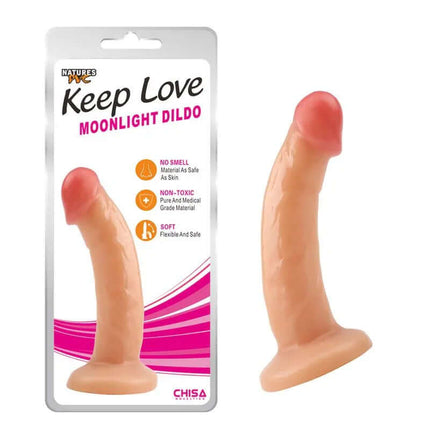 Realistic Dildo with Suction Cup - Moonlight 18.5 x 3.7 cm