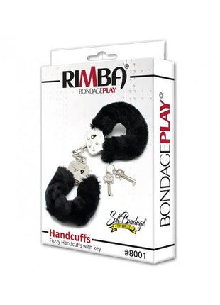 Police cuffs with Black Fur Adjustable