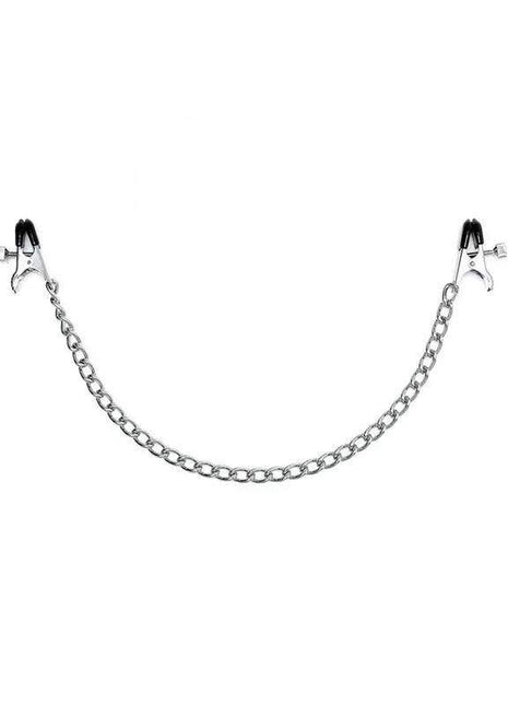 Adjustable nipple clamps with silicone tips for comfortable sensation