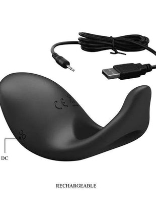 Cockring Gemma USB Silicone Black - Secretsextoys.store