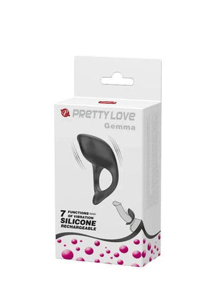 Cockring Gemma USB Silicone Black - Secretsextoys.store