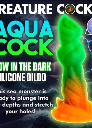 Aqua-Cock Glow-in-the-Dark Silicone Dildo