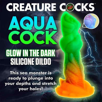 Aqua-Cock Glow-in-the-Dark Silicone Dildo