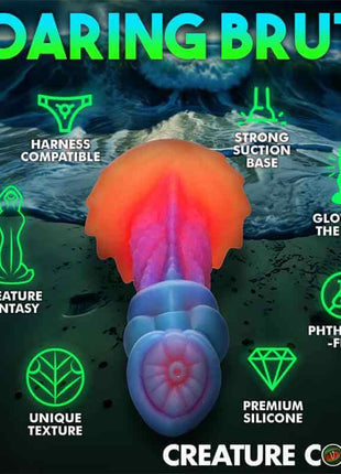 Aqua-Cock Glow-in-the-Dark Silicone Dildo